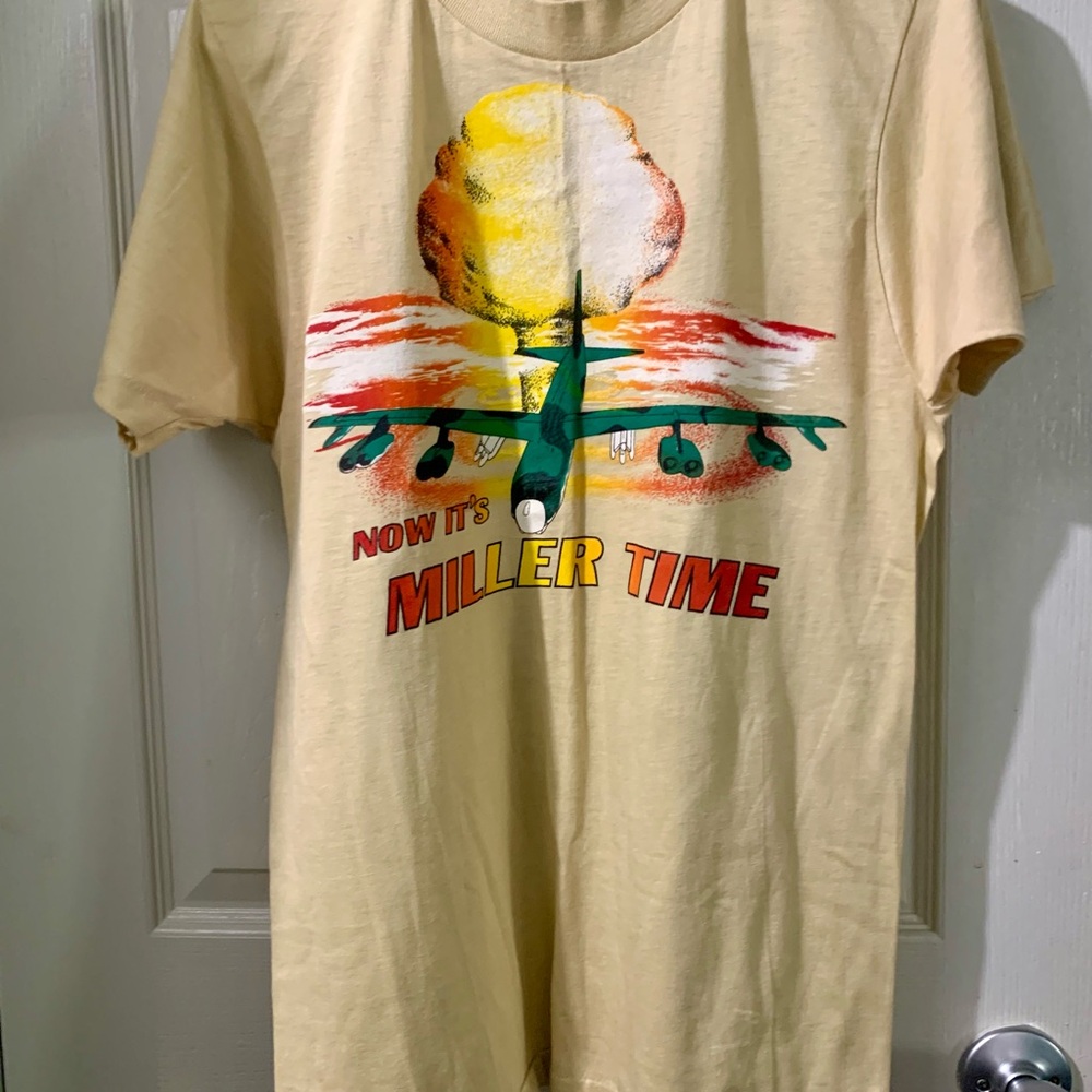 Screen Stars Beige Graphic Tee